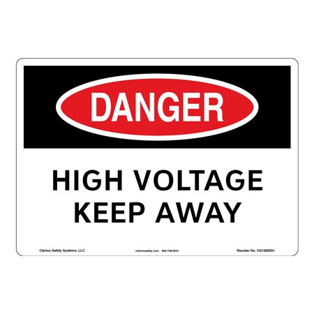 OSHA Compliant Danger/High Voltage Safety Signs Outdoor Weather Tuff Aluminum (S4) 14 X 10